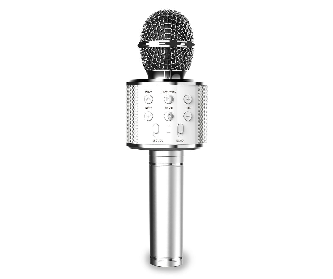 Art + Sound Karaoke Silver Wireless Microphone & Speaker