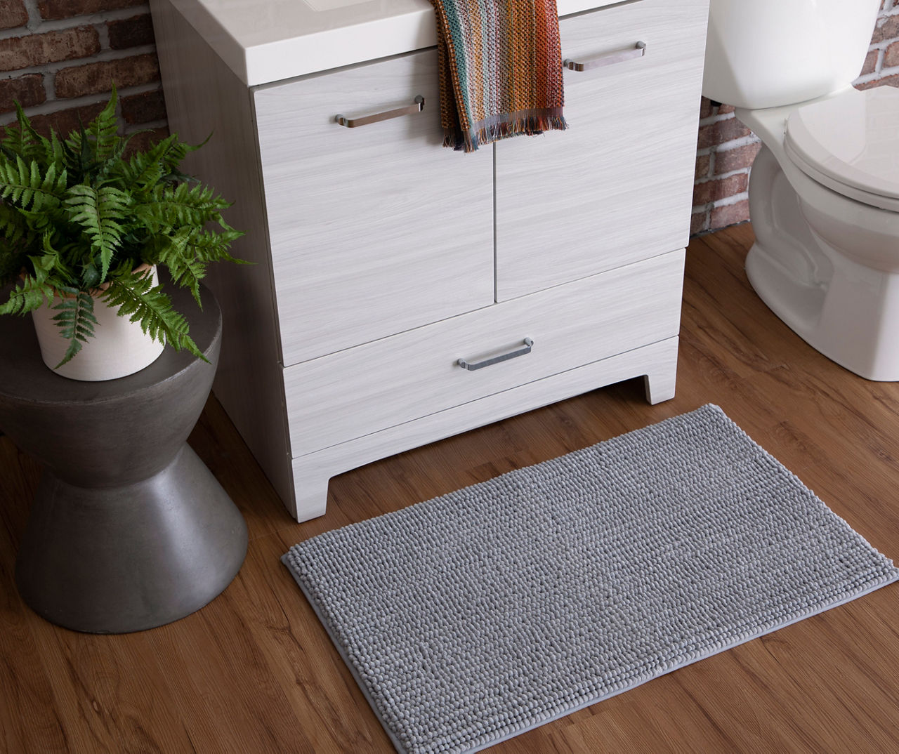 Gray Shadow Memory Foam Noodle Bath Rug Big Lots