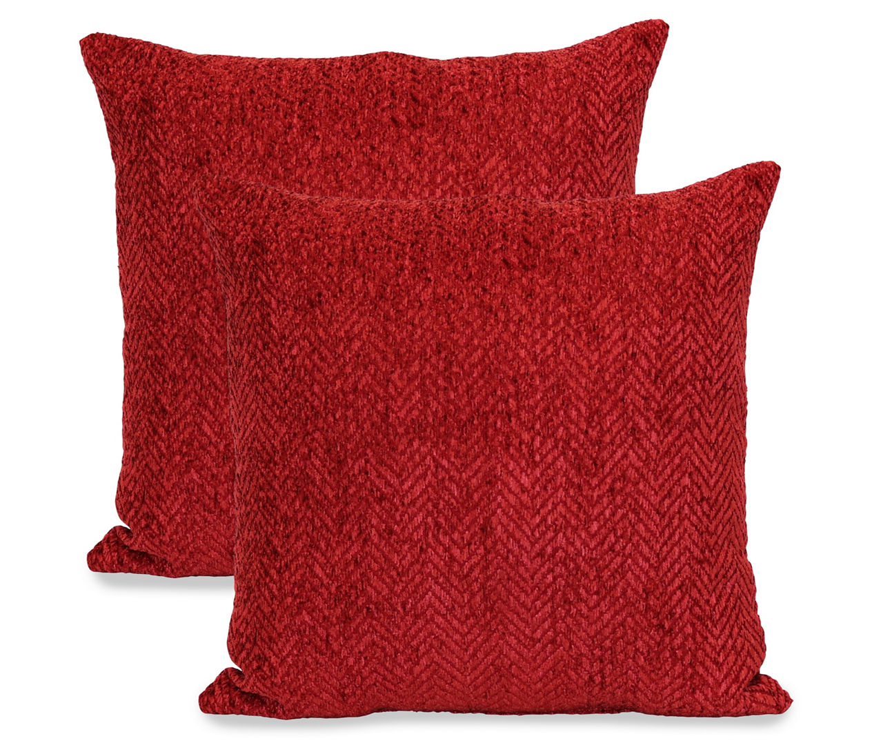 Red Herringbone Throw Pillows, 2Pack Big Lots
