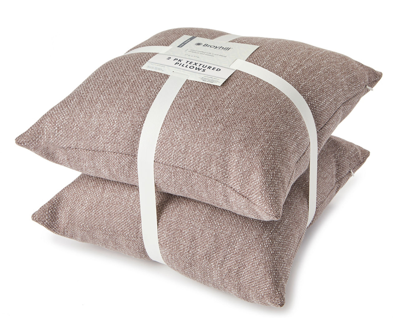 Broyhill Gray Textured Throw Pillows, 2-Pack