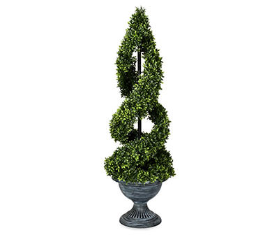 39IN LIGHTED DOUBLE SPIRAL TOPIARY