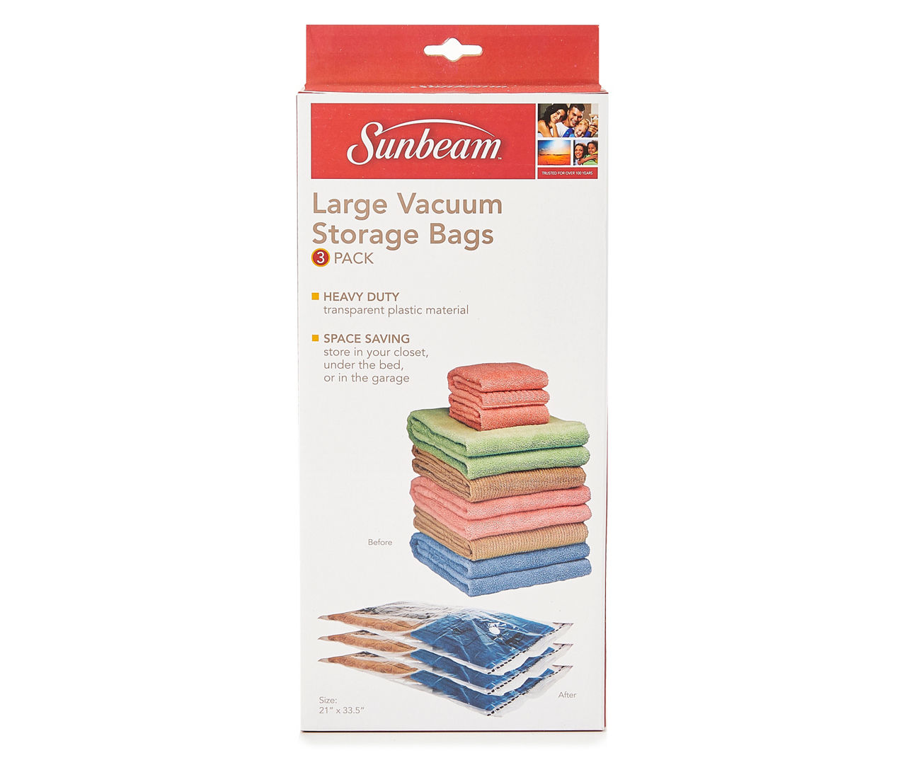 Variety Pack Flat Vacuum Bags Set of 3
