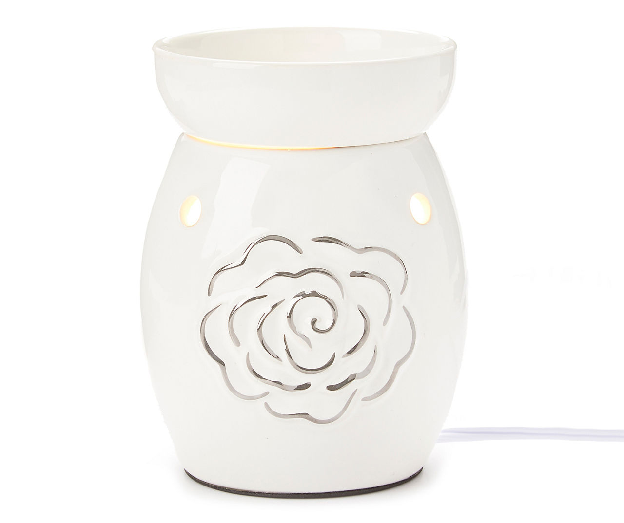 White Floral Wax Warmer