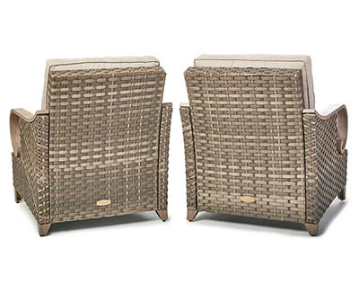 Eastlake All-Weather Wicker Cushioned Patio Chairs, 2-Pack
