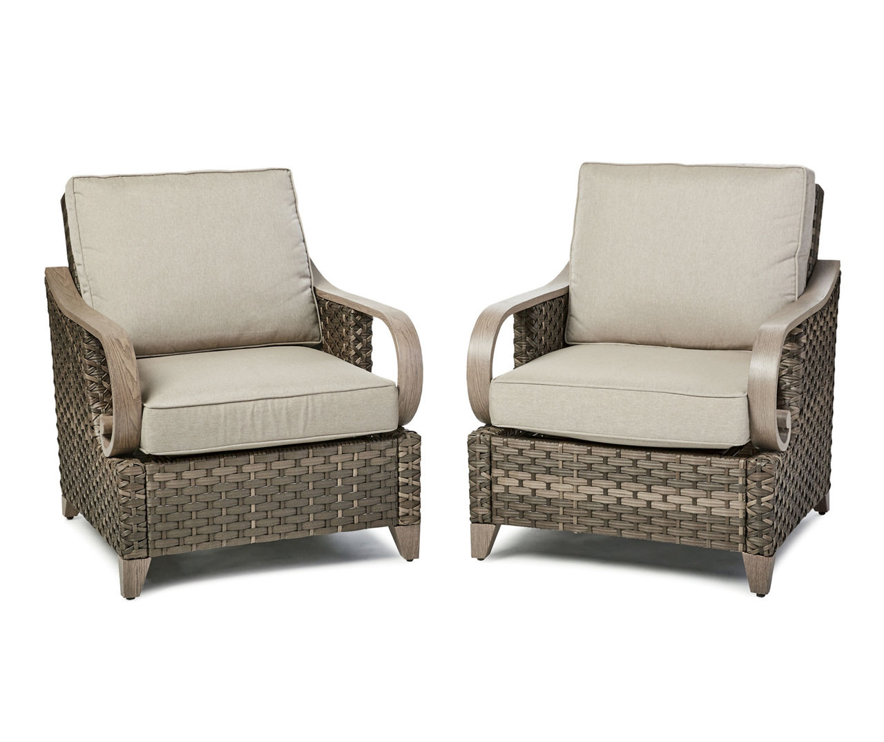 Broyhill Eastlake Wicker Cushioned Patio Chairs 2 Pack Big Lots