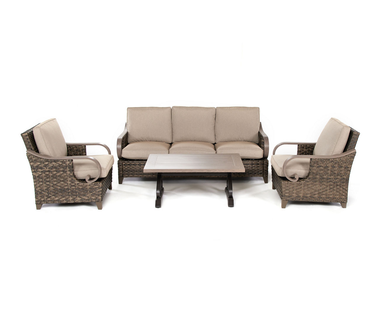 Broyhill Eastlake 4 Piece Wicker Cushioned Patio Seating Set Big Lots