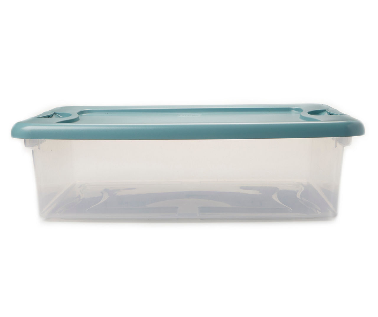 Sterilite 32-Qt. Teal & Clear Latch Storage Tote With Lid