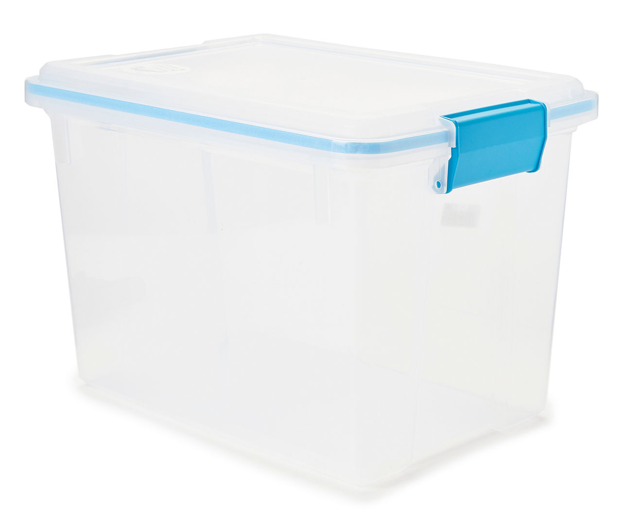 Sterilite 20 Qt. Clear Plastic Storage Box with White Lid