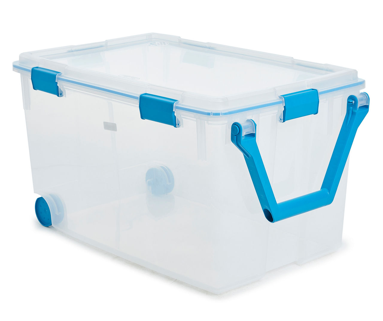 Sterilite 120-Qt Clear Plastic Wheeled Storage Bin w/ Gasket Latch