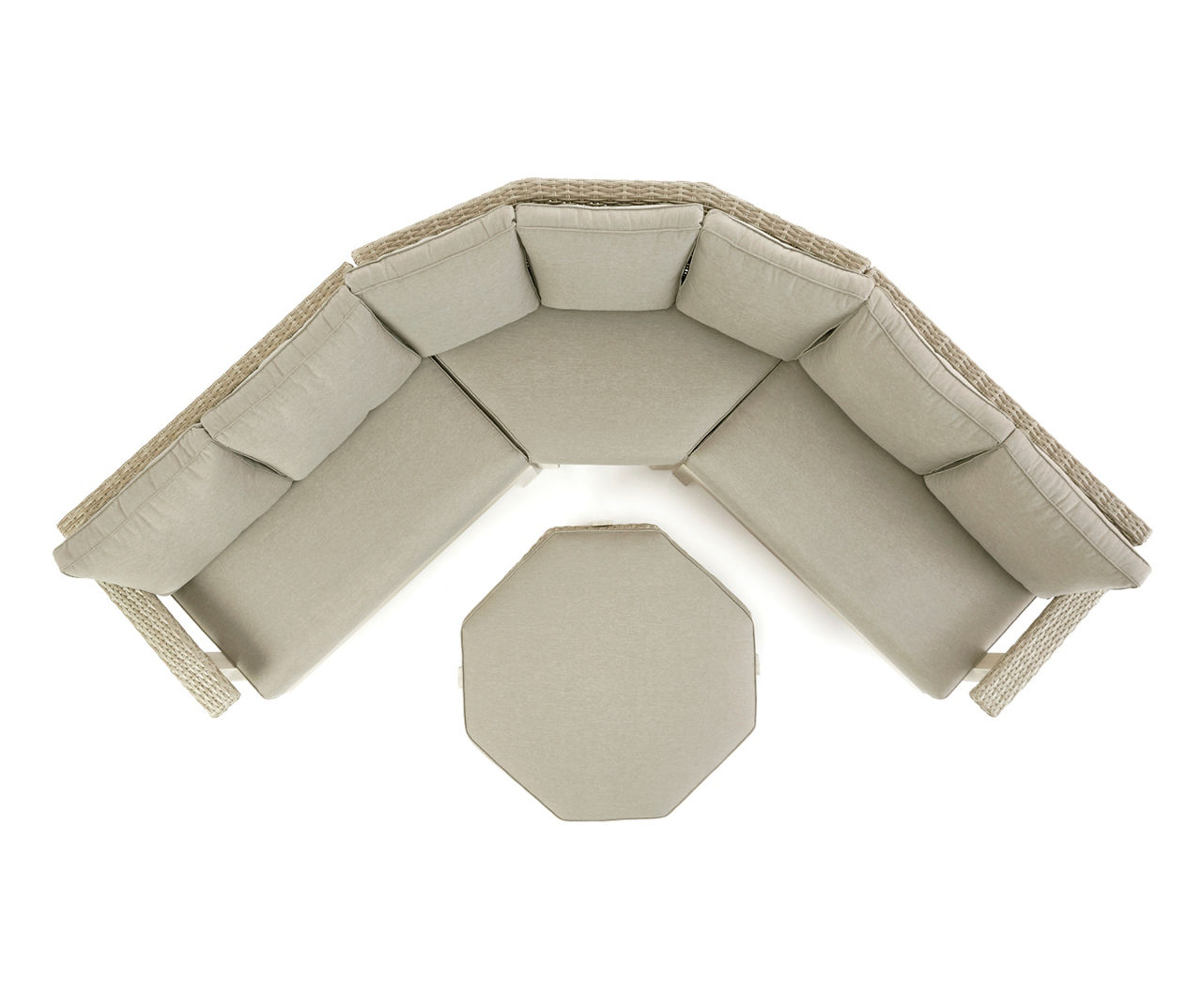 Ashford All-Weather Wicker Octagonal Cushioned Patio Ottoman