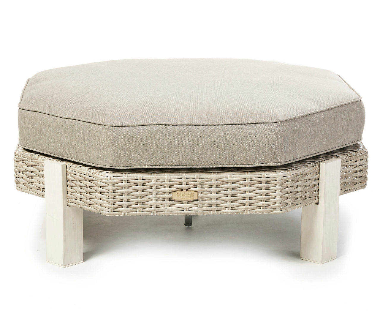 Ashford All-Weather Wicker Octagonal Cushioned Patio Ottoman