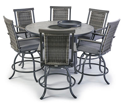 53.93" Thornwood Tile High Dining Fire Pit Table