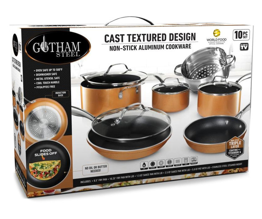 Gotham Steel Nonstick Aluminum 10Piece Cookware Set Big Lots