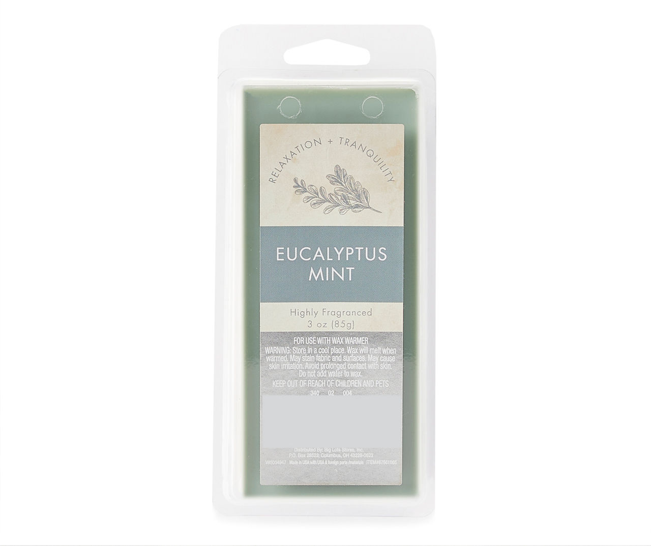 New Sonoma Scented Wax Cubes Melt - Eucalyptus & Mint Leaf - bergamot