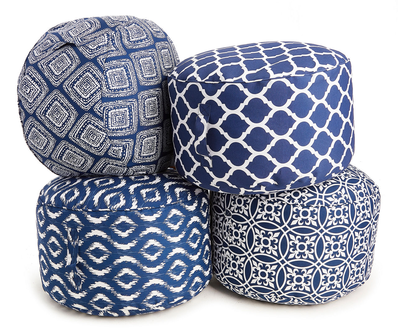 Outdoor deals pouf blue