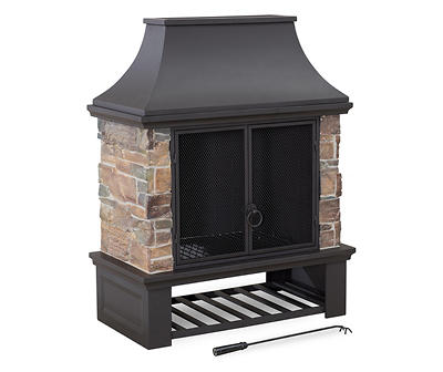 38.18" Clearlane Wood Burning Fireplace