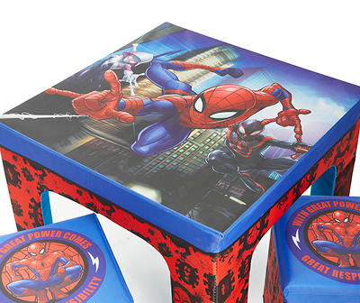 SPIDERMAN 3PC STORAGE OTTOMAN AND TABLE