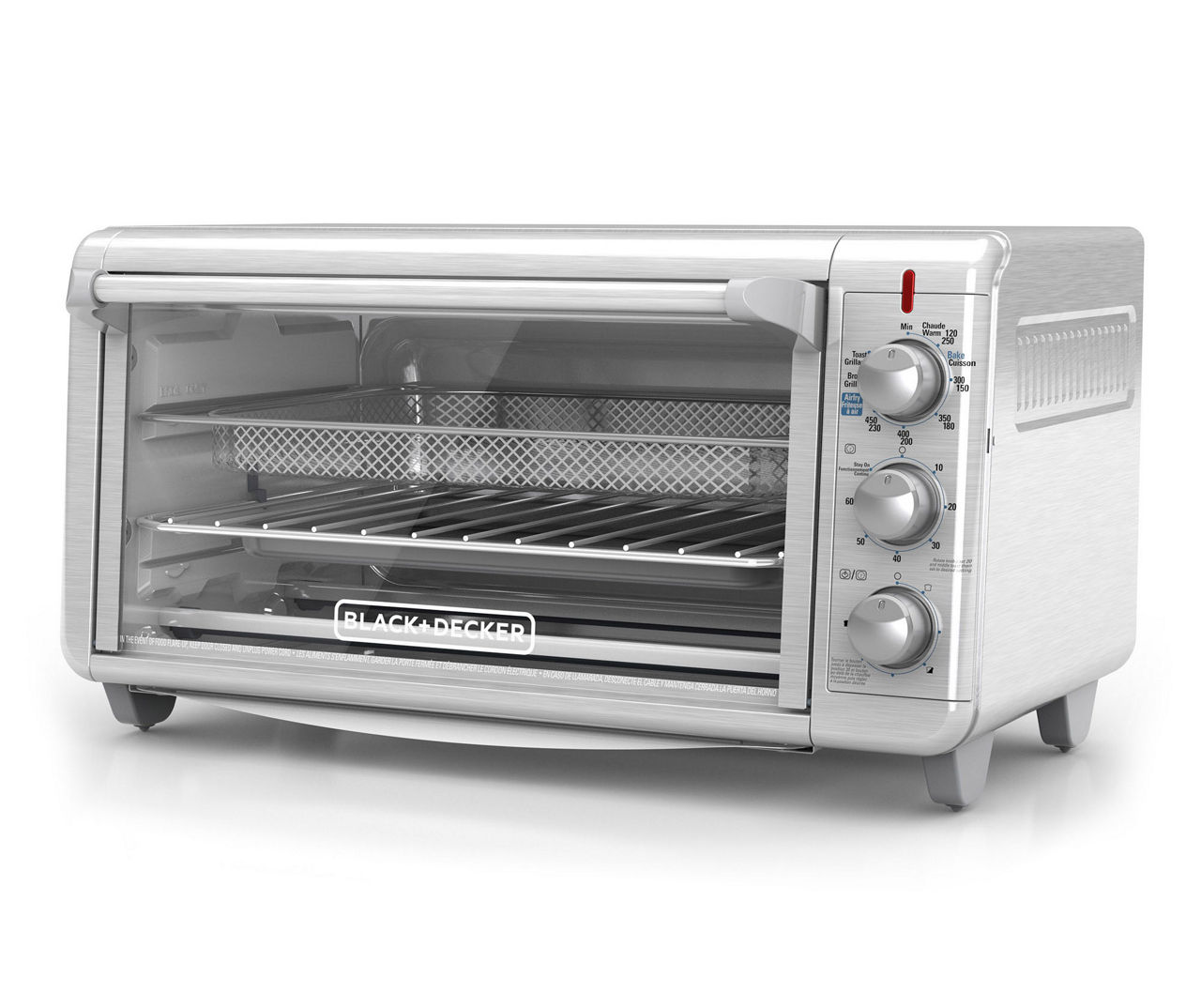 BLACK DECKER Extra Wide 8-Slice Toaster Oven, Black