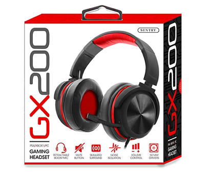 GX200 Red Wired Gaming Headset