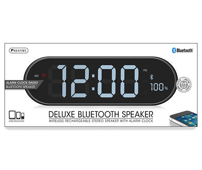 Jumbo Digital Bluetooth Speaker with Alarm Clock