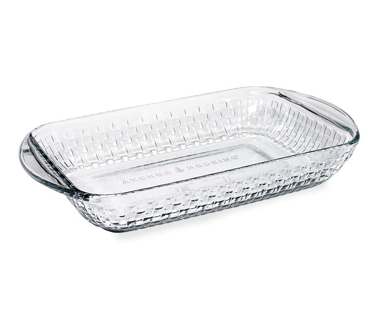 Anchor Hocking Basketweave 3 Quart Glass Baking Dish Big Lots