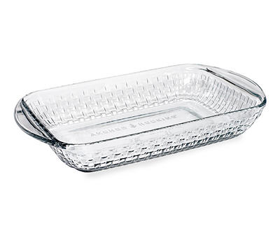 Basketweave 3-Quart Glass Baking Dish