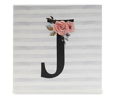 "J" Bloom Monogram Canvas