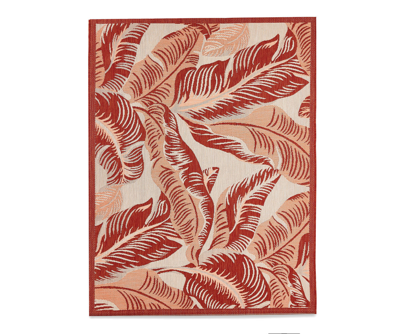 Banana Leaf Red Outdoor Area Rug, (7'10" x 9'10")