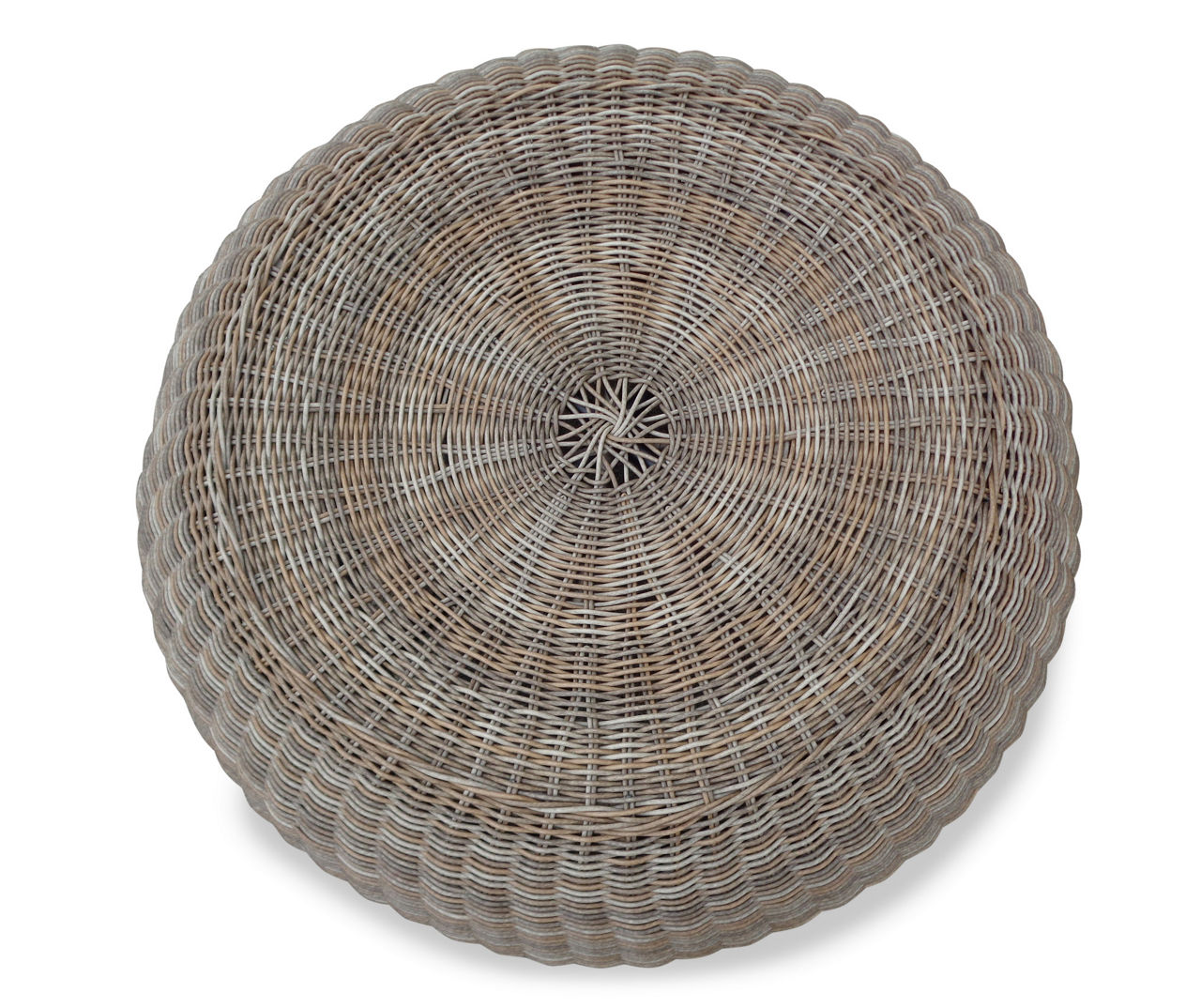 Round wicker on sale ottoman outdoor