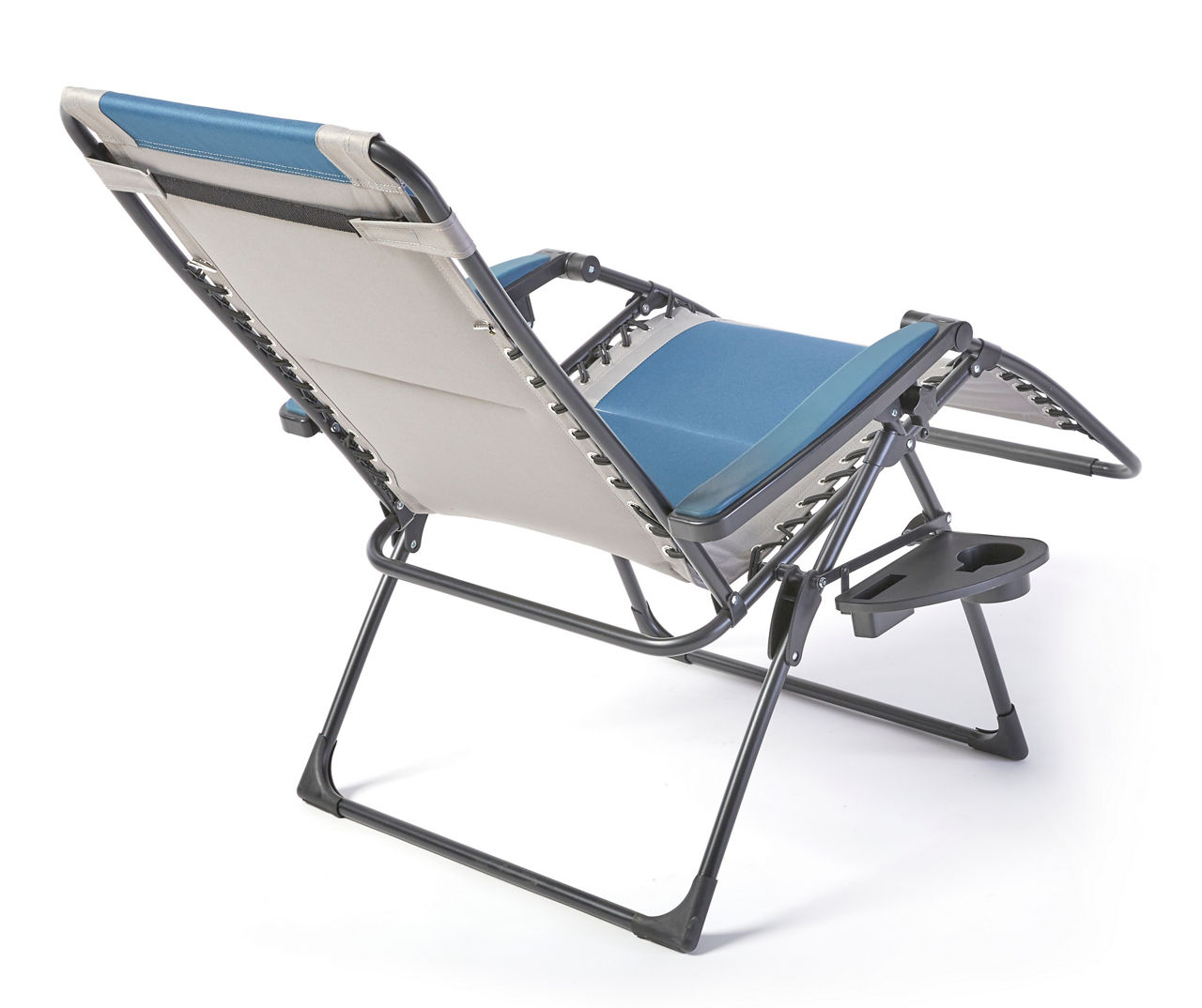 Real Living Gray Blue Canvas Padded Gravity Lounger Big Lots