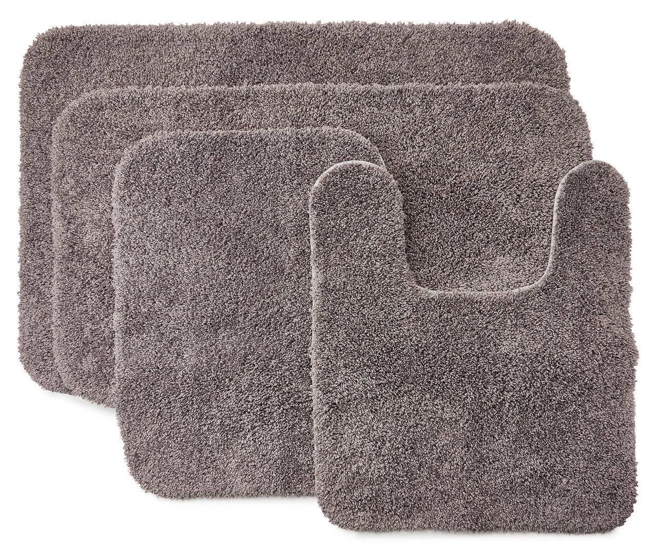 allen + roth 20-in x 34-in Gray Cotton Bath Rug