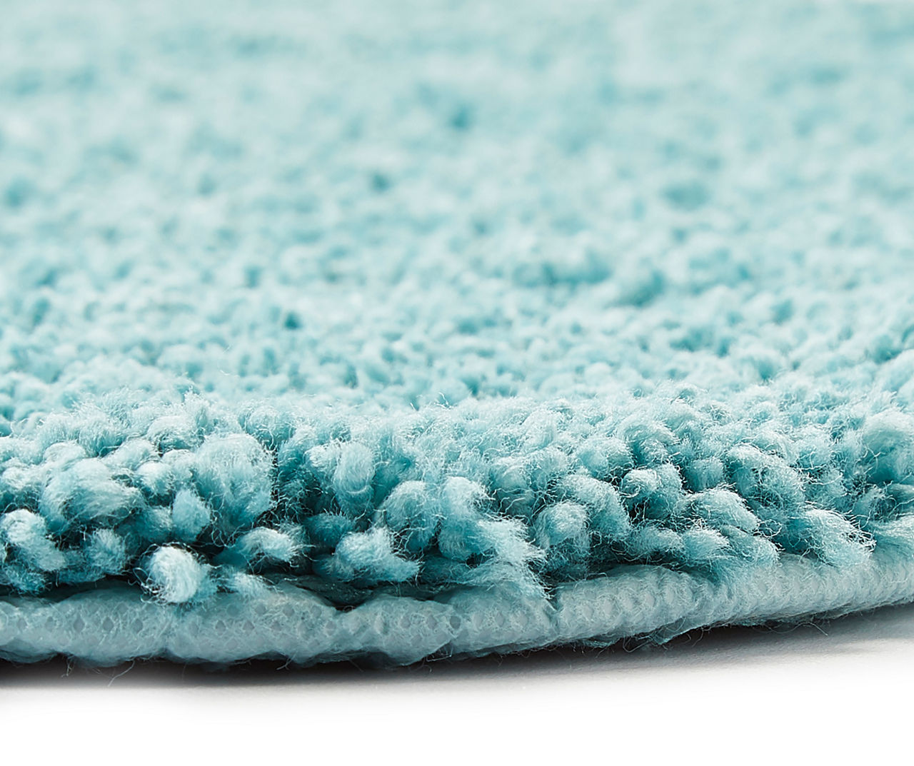 Square Honeycomb Bath Rug in Aqua