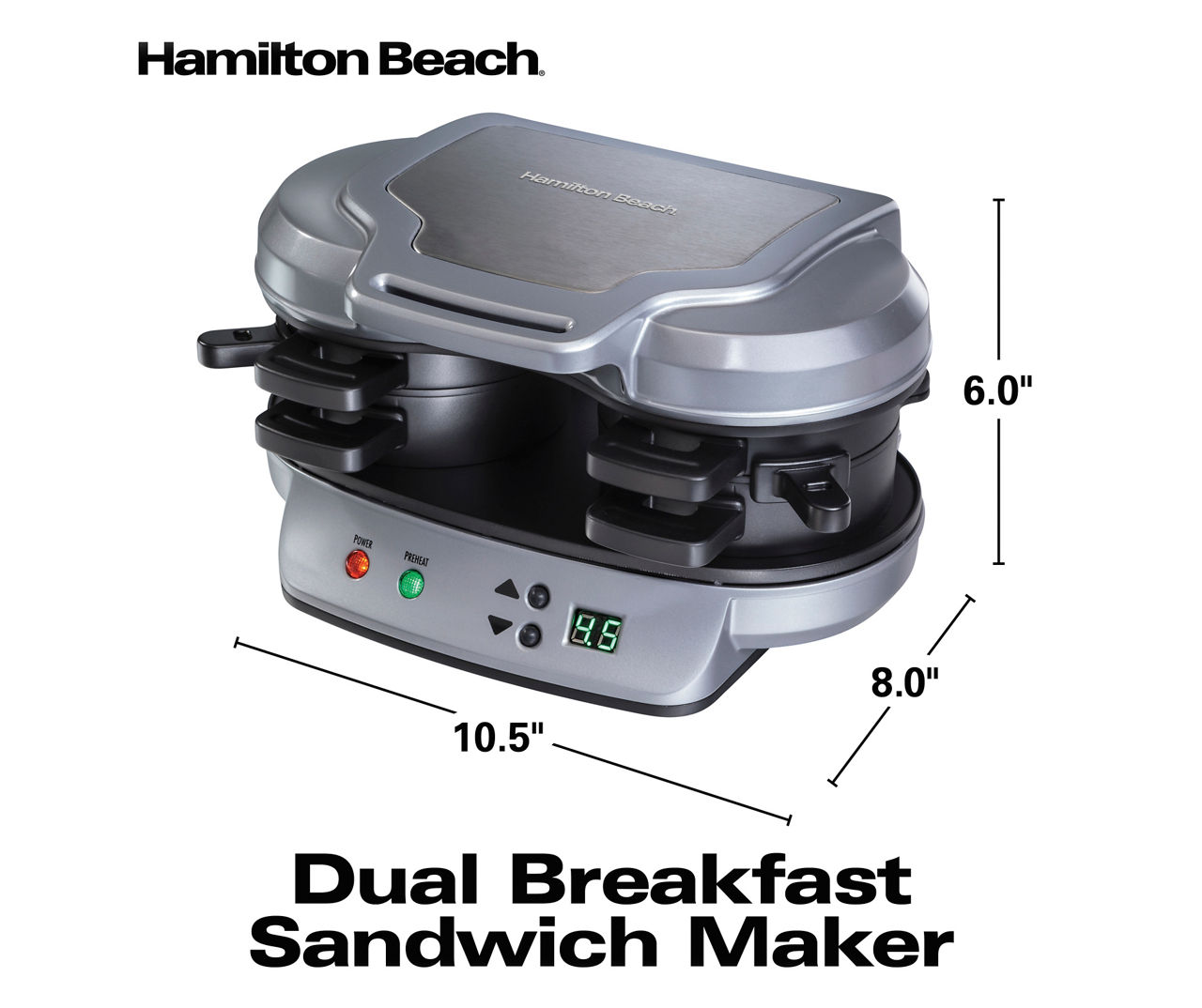 Hamilton Beach 25476 Breakfast Sandwich Maker, Red 
