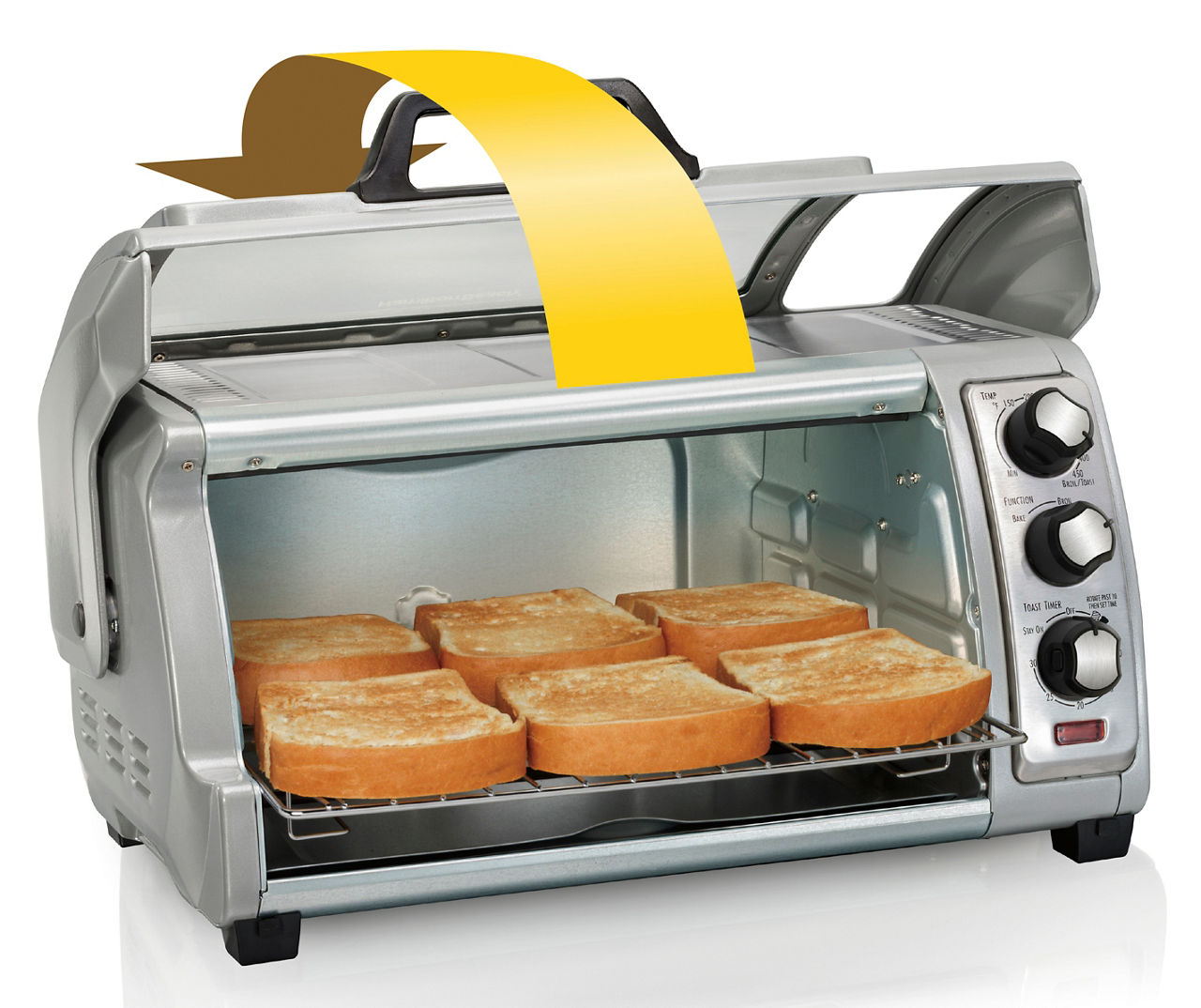 Hamilton Beach 6-Slice Gray Convection Toaster Oven (1400-Watt) in the Toaster  Ovens department at