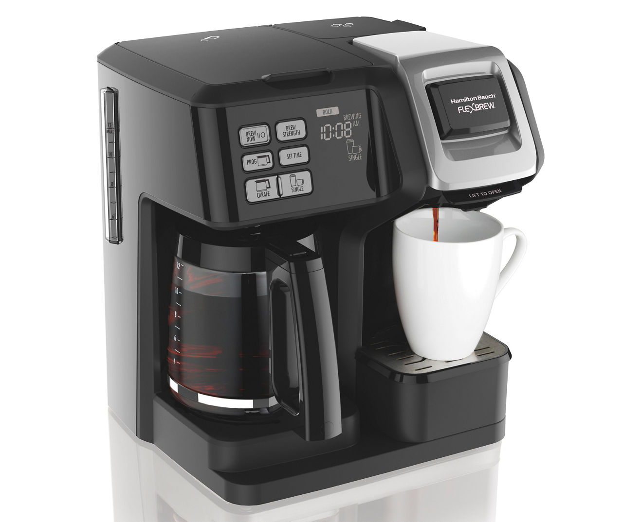 Hamilton Beach FlexBrew Trio 12 Cup Black Coffee Maker - Power