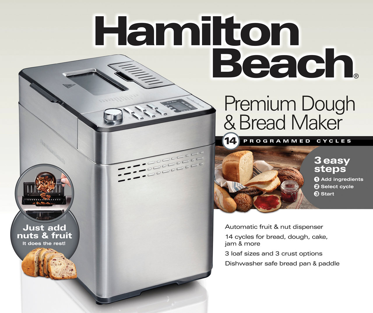 Hamilton Beach Premium Dough and Bread Maker Machine