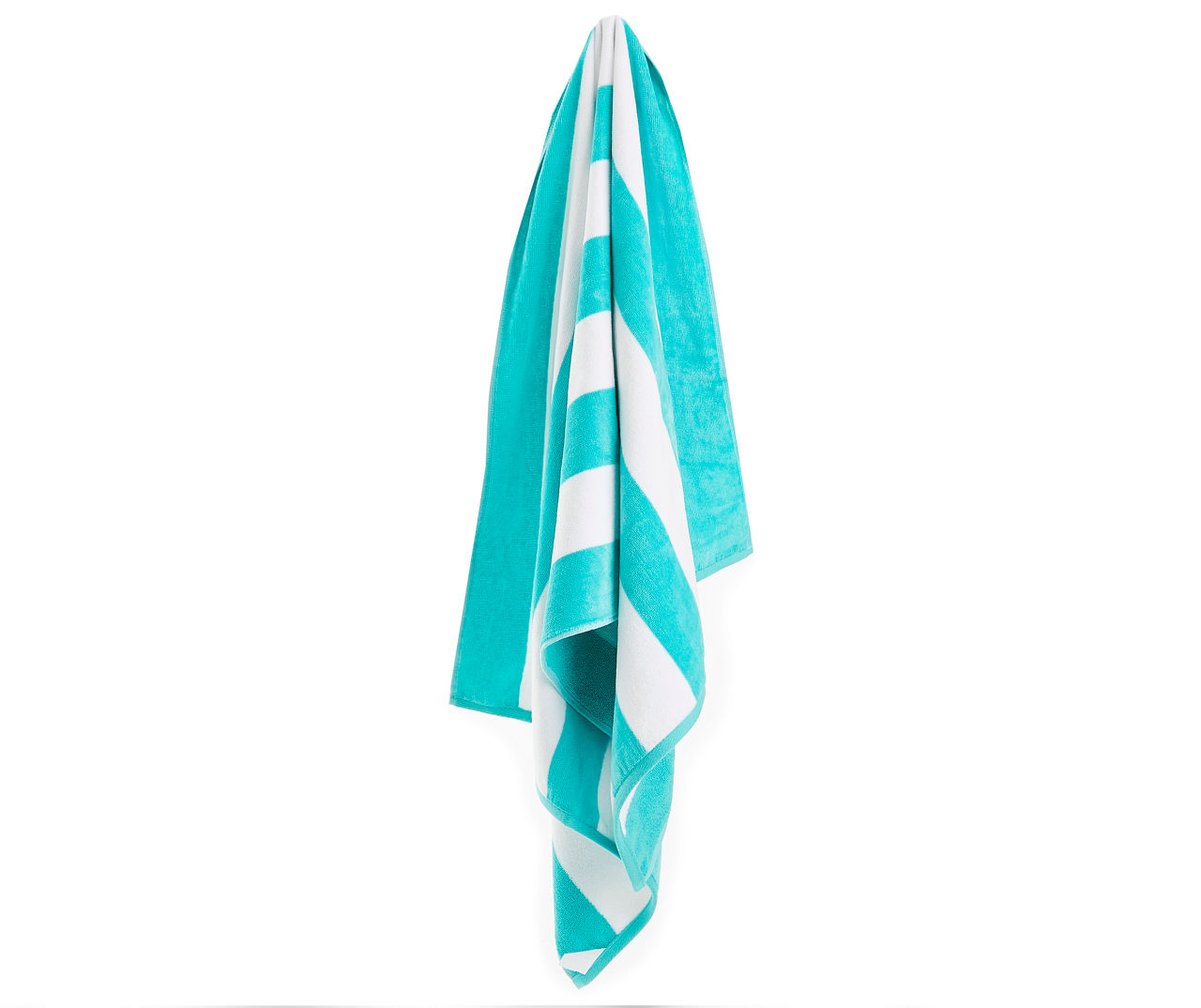 White Blue Classic Beach Towels Oversized Cabana Stripe Cotton