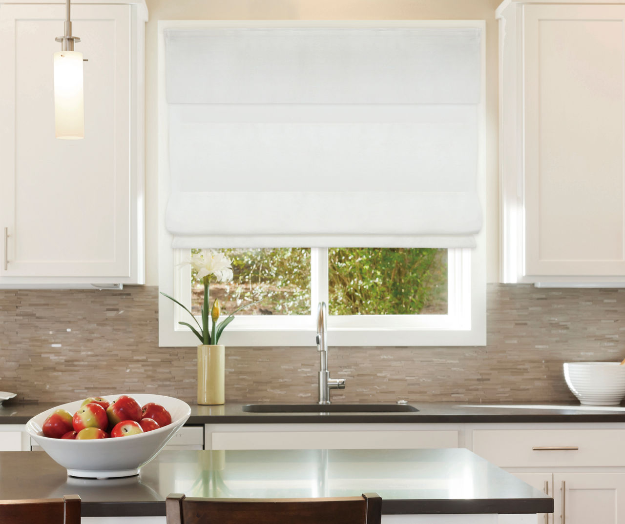 roman blinds kitchen