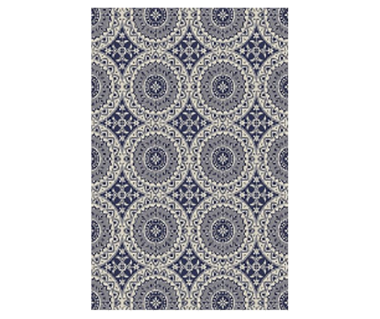 Gaviano Navy Medallion Outdoor Area Rug, (6'7