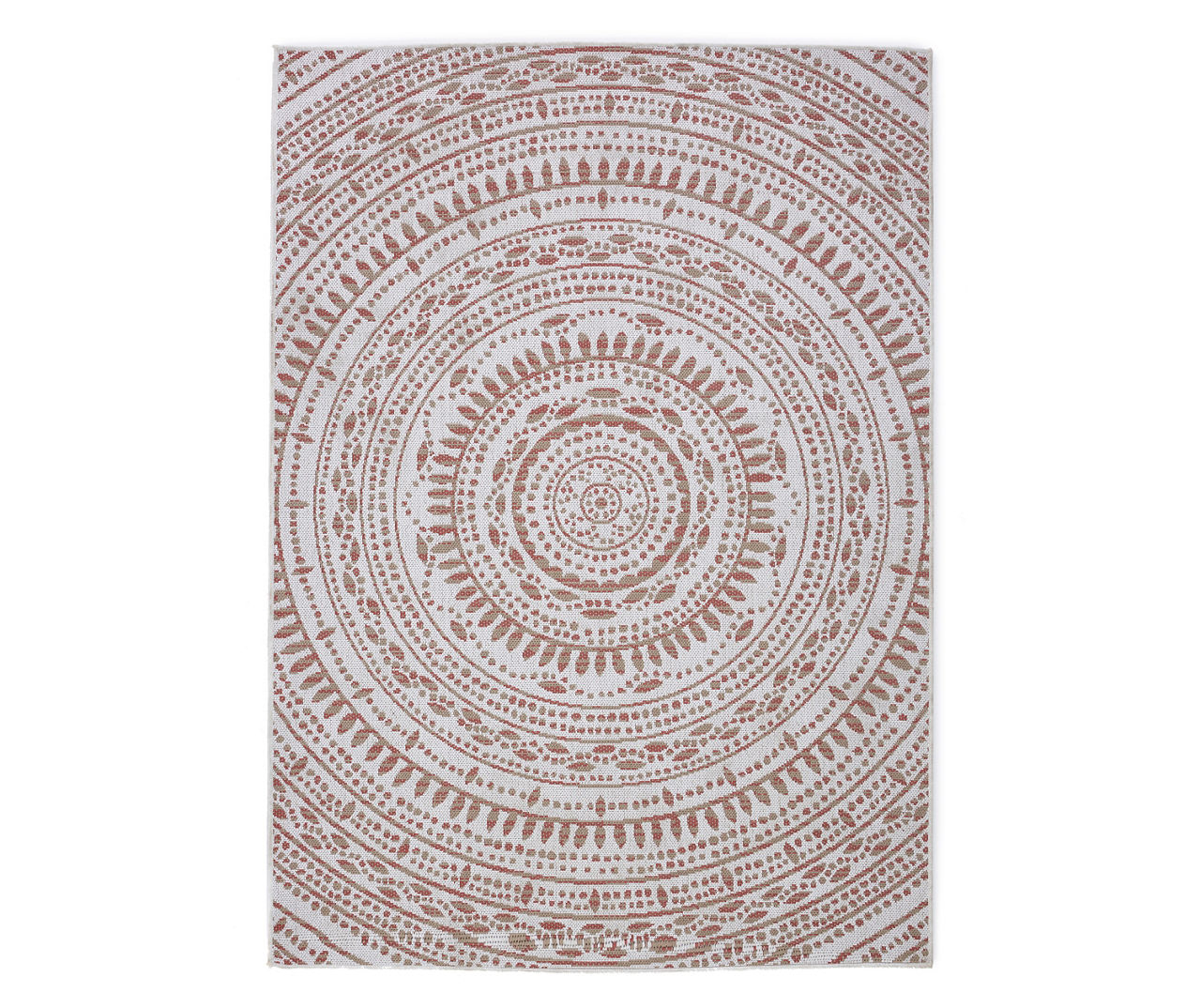 Ashford Red Outdoor Area Rug, (6'7" x 9')