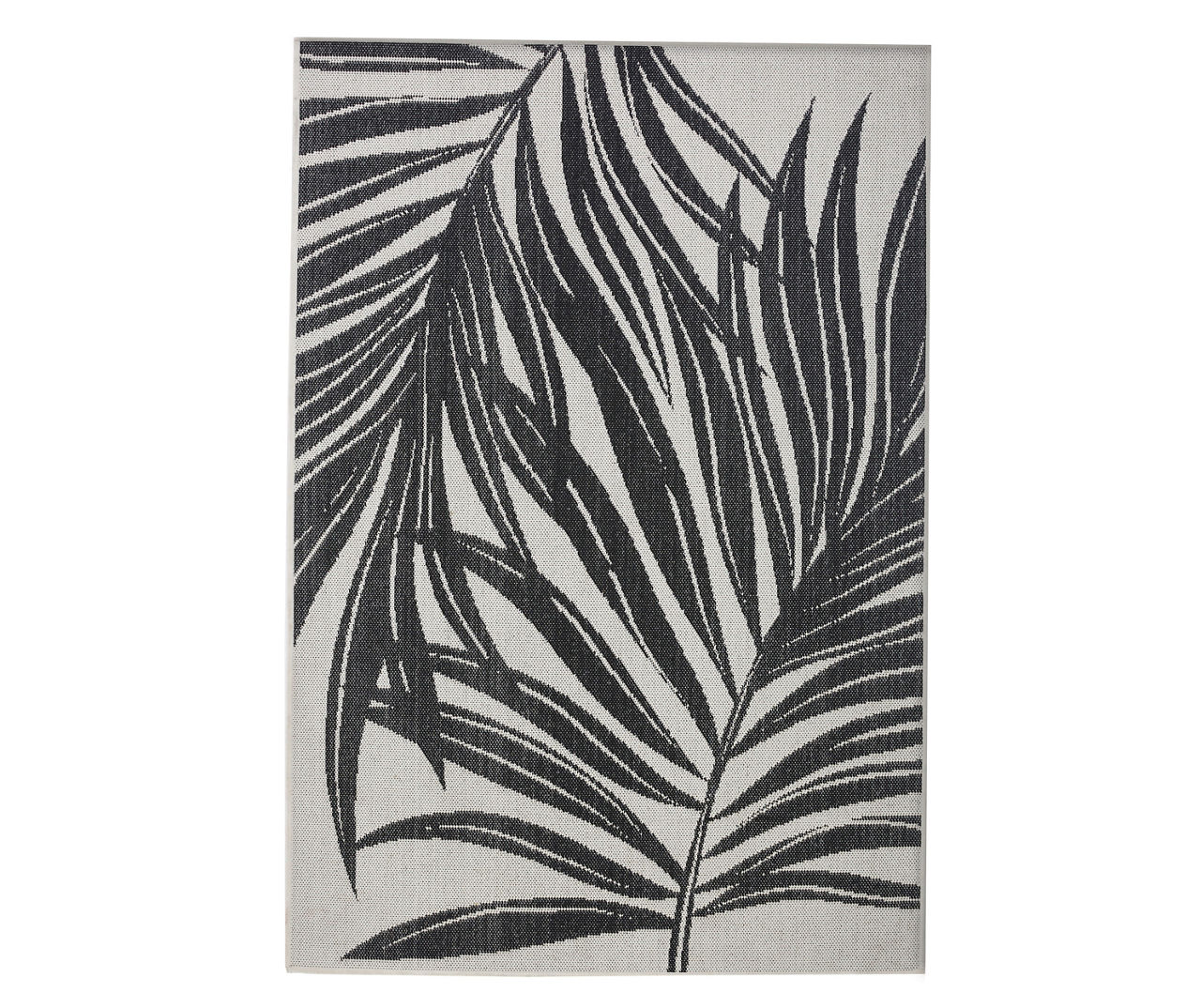 Verrado Gray & Black Palm Outdoor Area Rug, (6'7