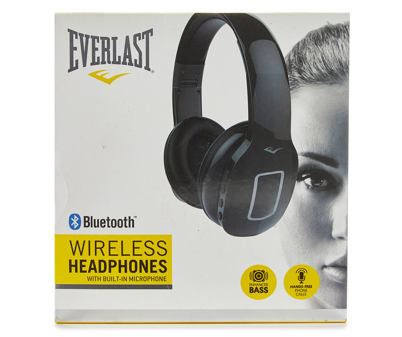 Everlast Black Wireless Bluetooth Headphones with Built In