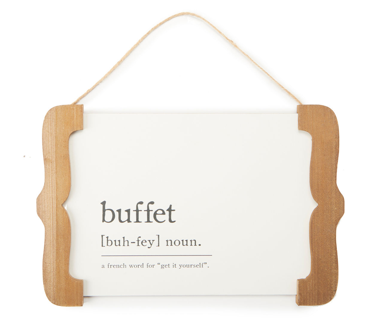 "Buffet" Definition Hanging Plaque Big Lots