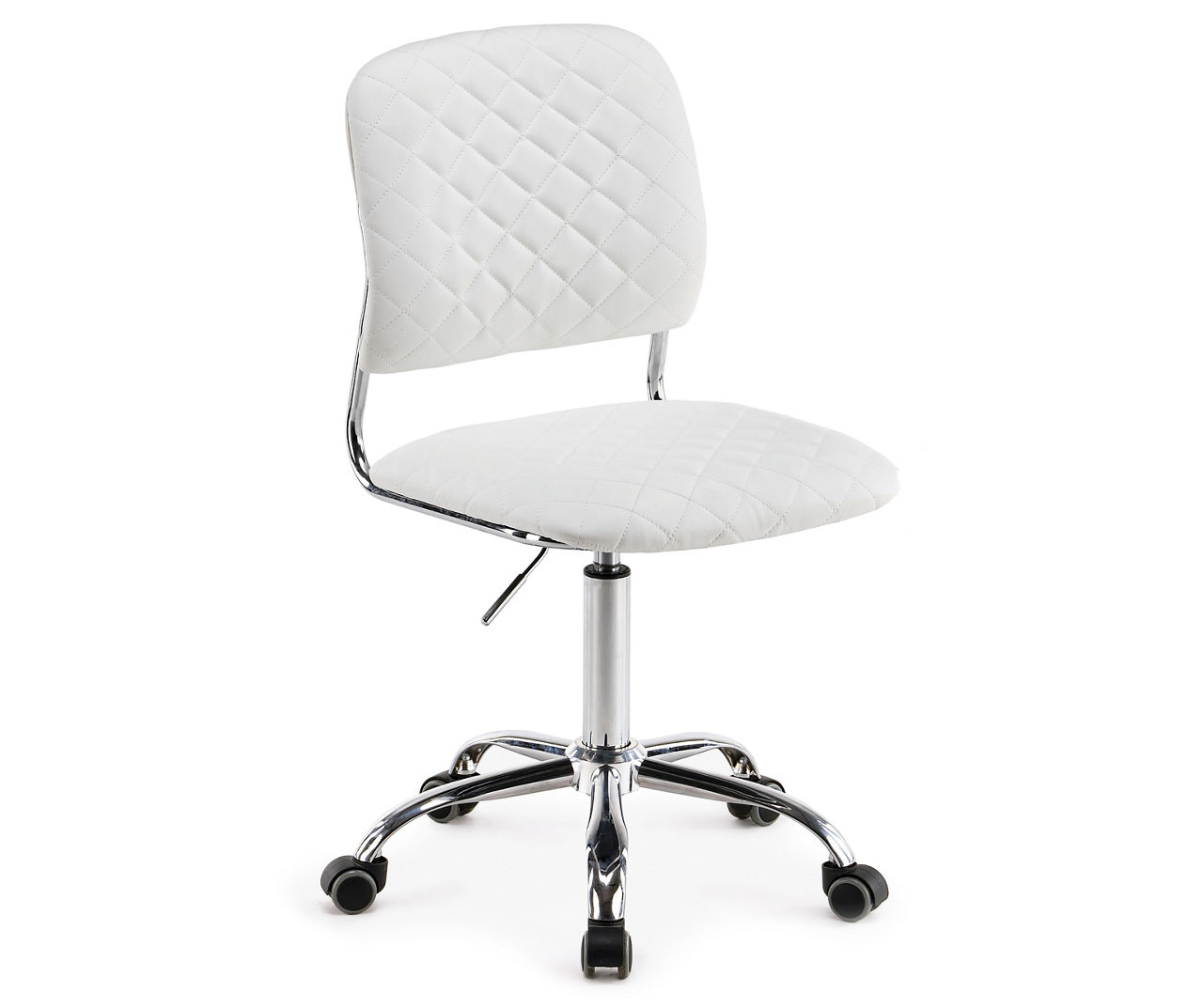 White leather office chair