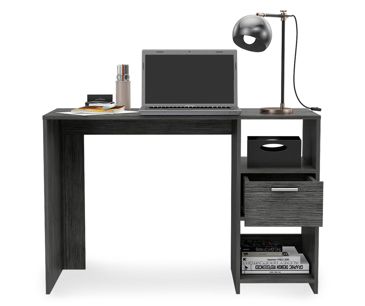 Small Computer Desk in Gray