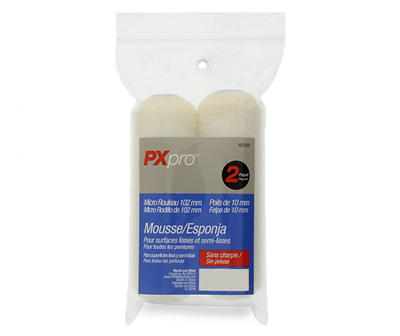 PXpro Foam 4 in. Micro Roller Cover, 2 Pack