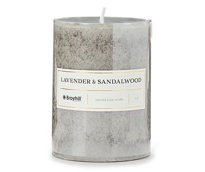 Lavender & Sandalwood Pillar Candle, (4")