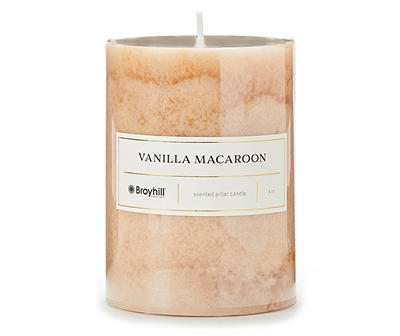 Vanilla Macaroon Pillar Candle, (4