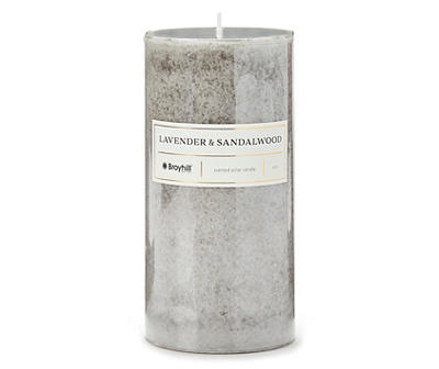 Lavender & Sandalwood Pillar Candle, (6