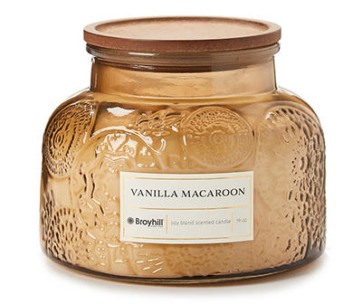 Vanilla Macaroon Embossed Jar Candle, 19 Oz.